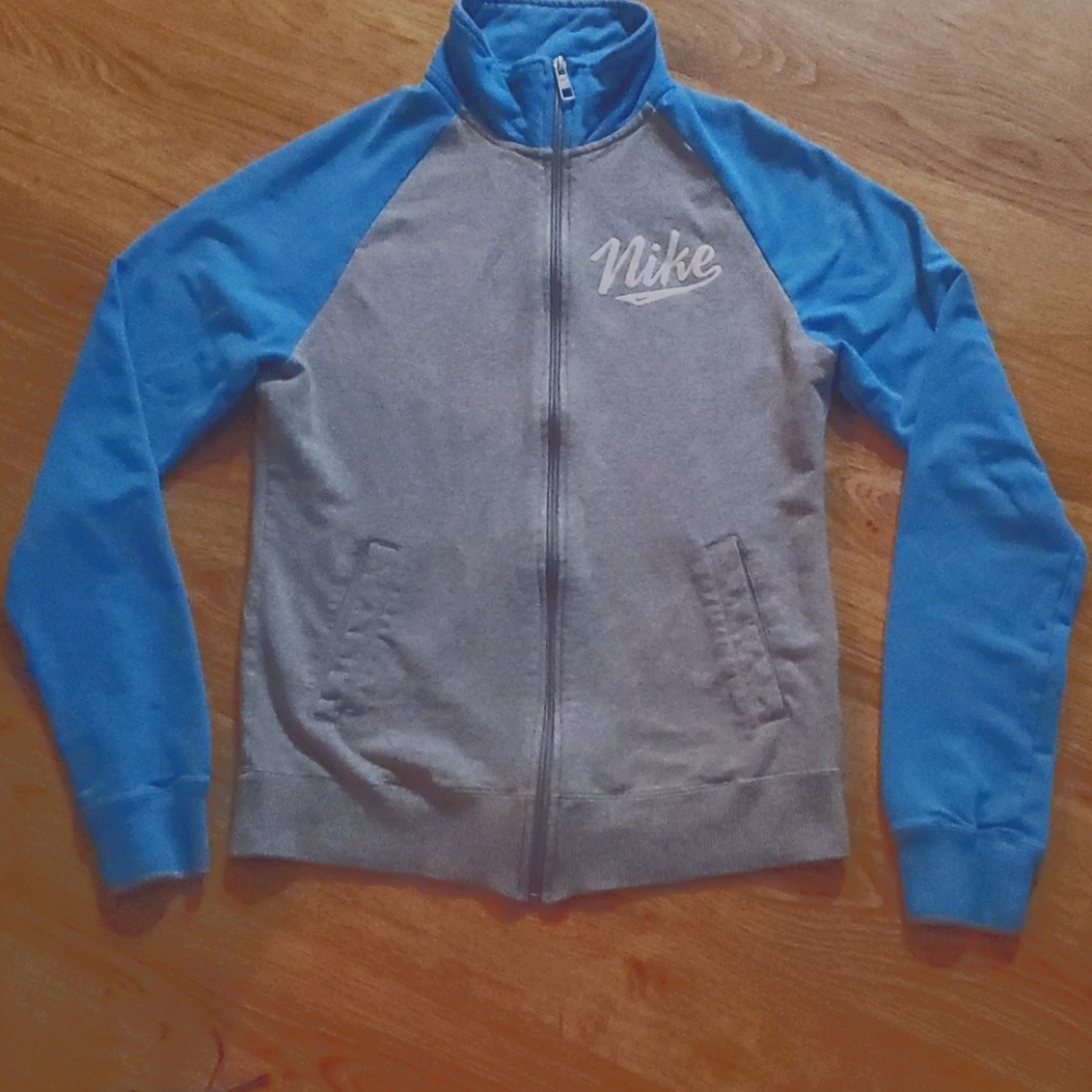 Blue zip Up Nike Sweatshirt